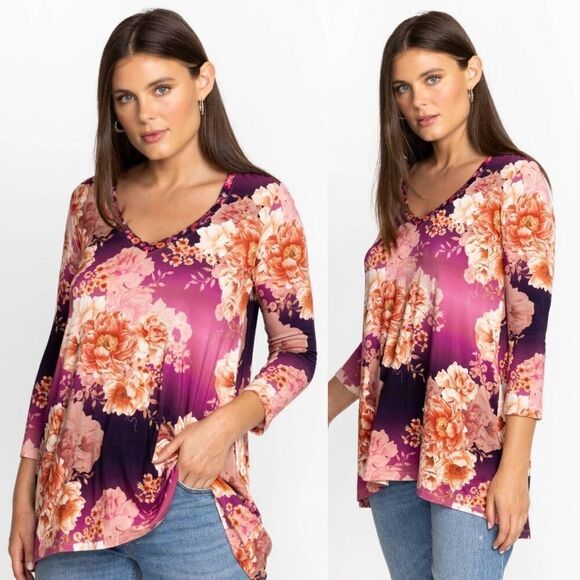 Johnny Was Carina V‑Neck Swing Tunic S NWT $160 - Picture 1 of 8